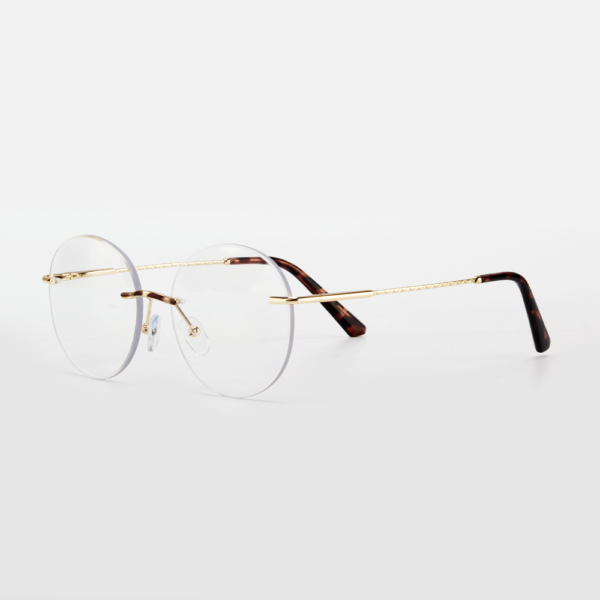 Grace | Titanium Rimless Tortoiseshell Glasses | Alamode